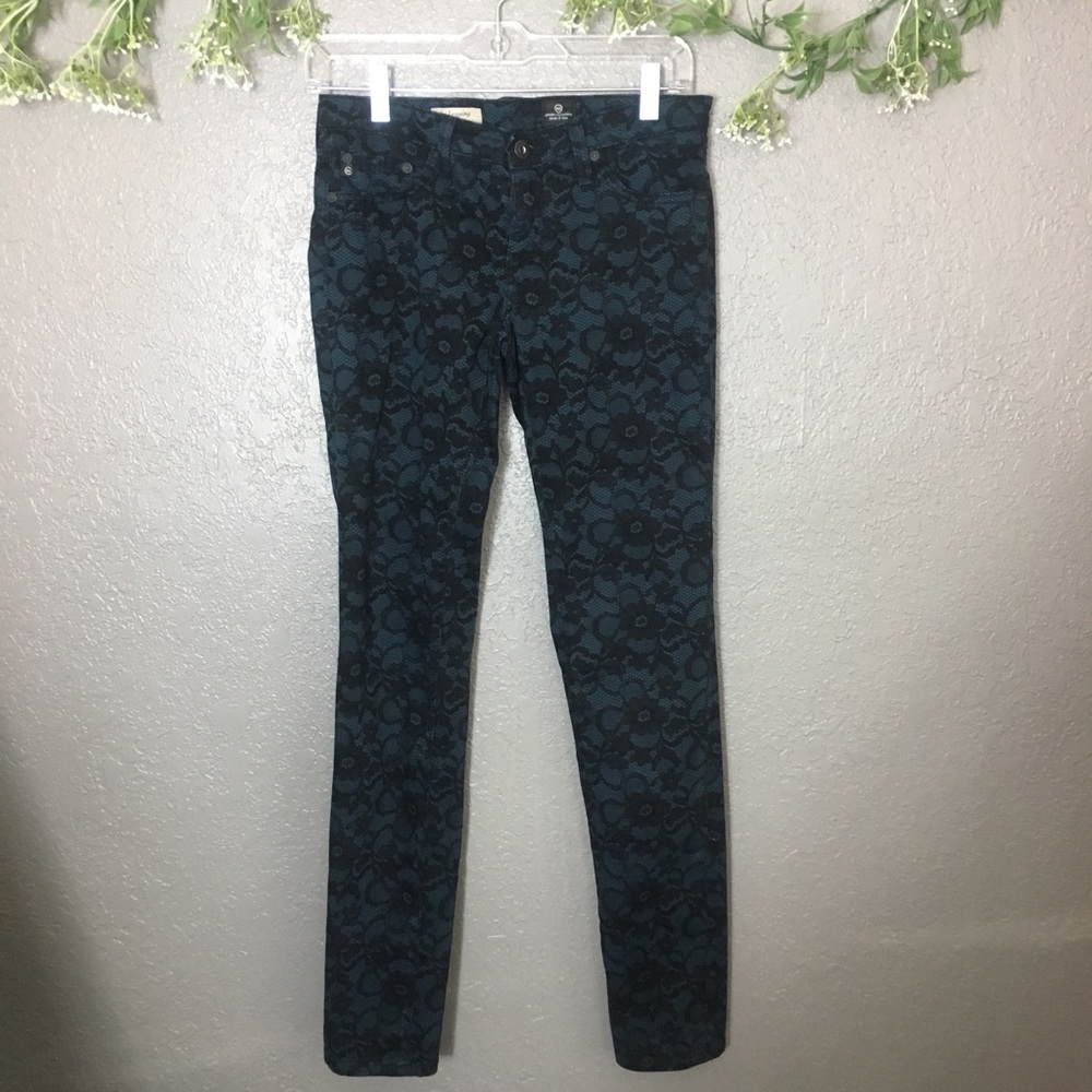 AG Adriano Goldschmied Super Skinny Lace Leggings Sz 27R